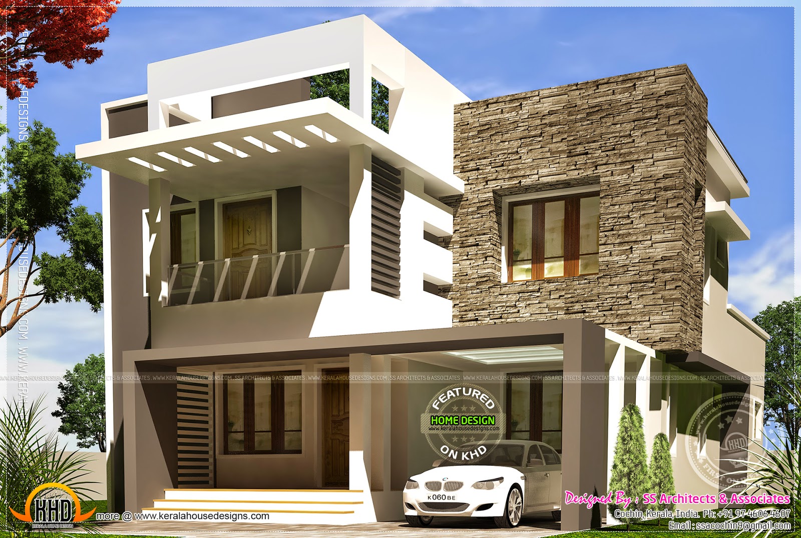 Beautiful contemporary villa in 1700 sq.feet Home Kerala Beautiful contemporary villa in 1700 sq.feet Home Kerala