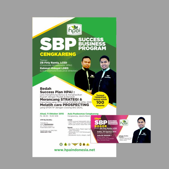 HNI HPAI Support System Contoh Brosur SBP + Tiket