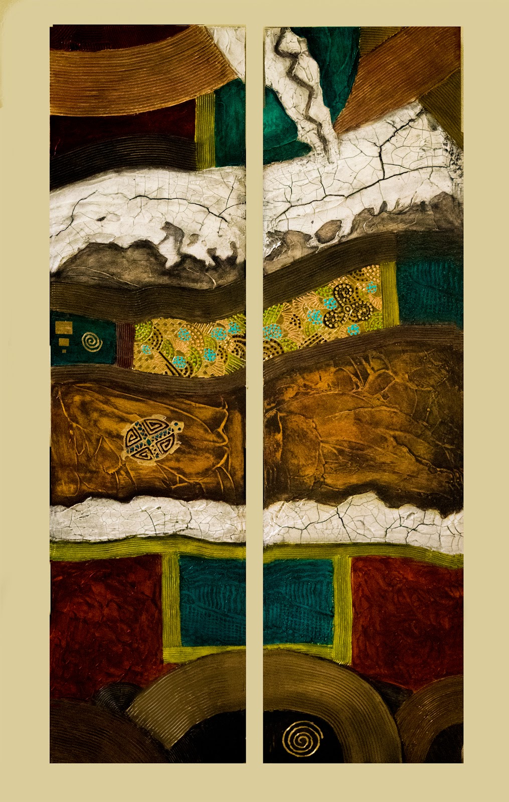 PAT STACY ART Contemporary Art, Abstract Landscape Painting "DESERT