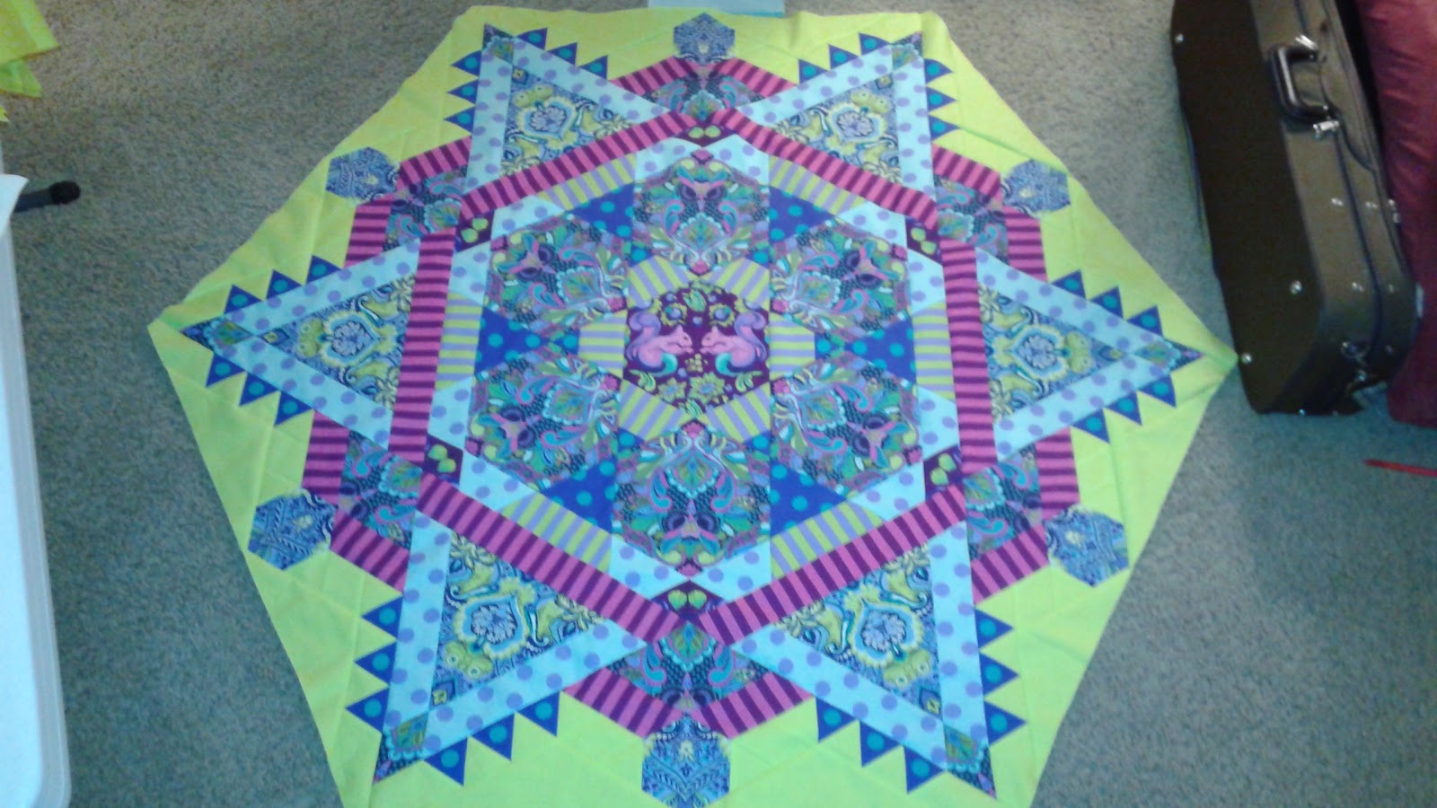 In Color Order: Tula Pink Kaleidoscope Quilt