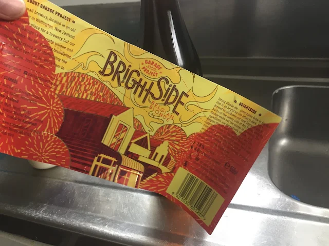 removal of whole beer label bright side