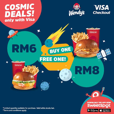 SweetSpot Malaysia Wendy's Buy 1 Free 1 Visa Checkout Promo