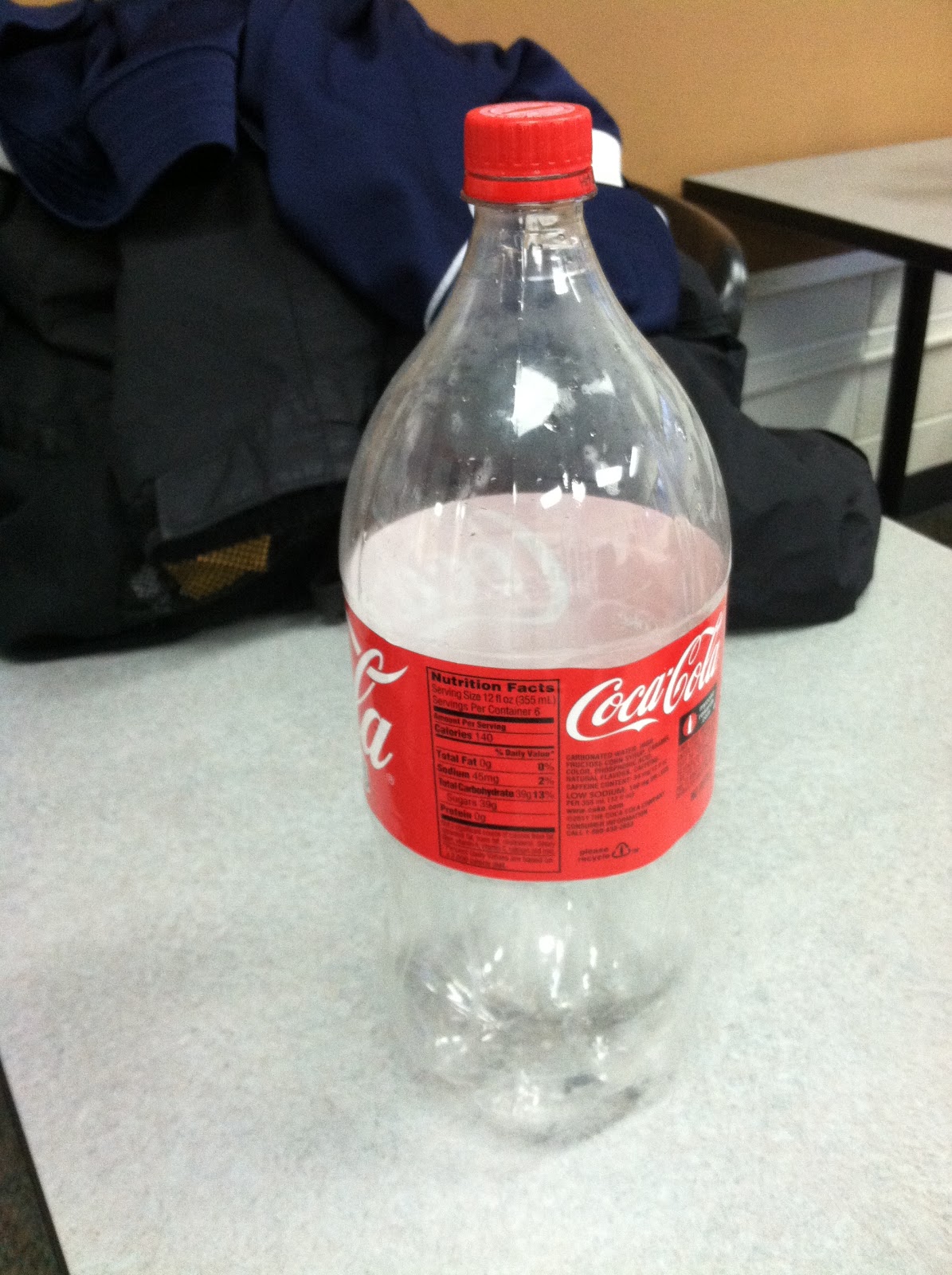 empty coca cola plastic bottle