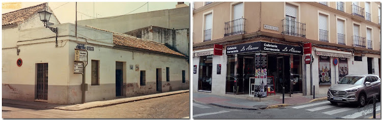 Antigua taberna de El Loreto esquina a la calle Castelar (Actual Manuel de Falla) con Antonia Díaz.-Hoy en su lugar en vez de una 'taberna', se encuentra una 'Cafetería Cervecería'.