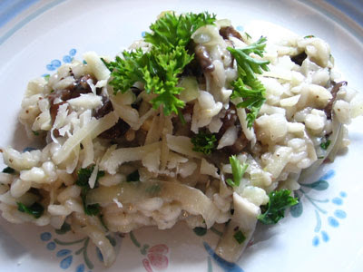 Lemon Risotto with Leeks and Mushrooms