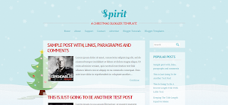 Spirit Blogger Template Is a Free Premium Simple Blogger Theme For Cristmes