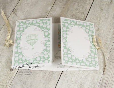 Hot Air Balloon Gift Card 4 Pocket Card made with the Stampin Up Envelope Punch Board