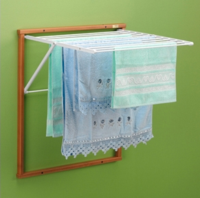 wall-mounted drying rack for towels and more