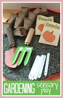 Gardening themed sensory play activity for children