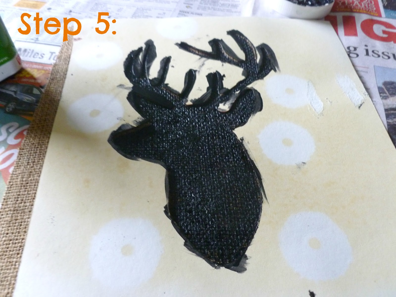 On A Crafty Adventure Tutorial How to paint on Burlap