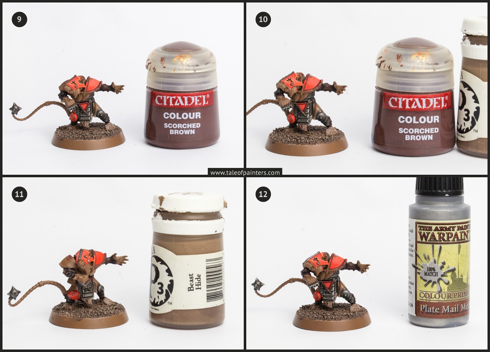 Tutorial How to paint Skaven (Skavenblight Scramblers) for Blood Bowl