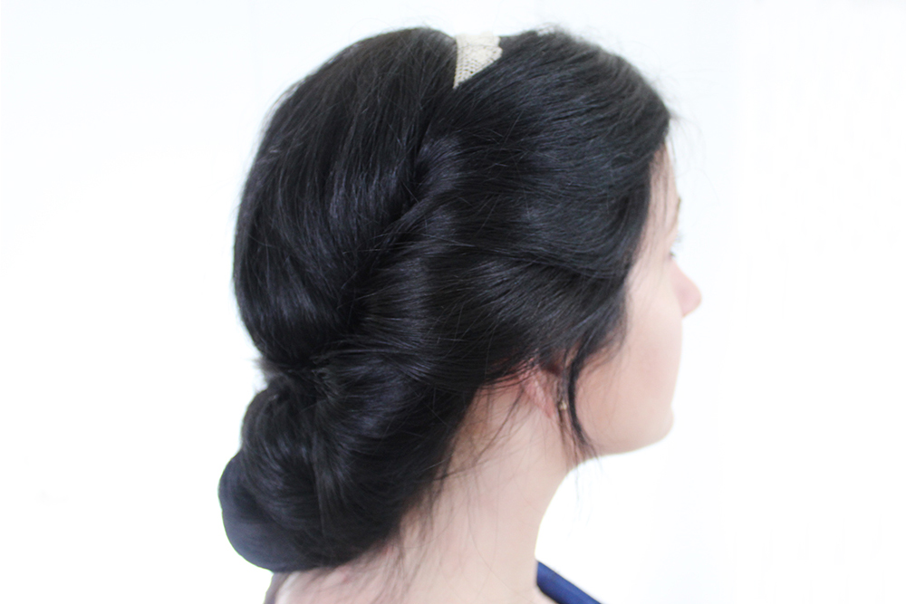 Southern Mom Loves Easy Wrapped Updo Hair Tutorial + a DIY Lace Headband!