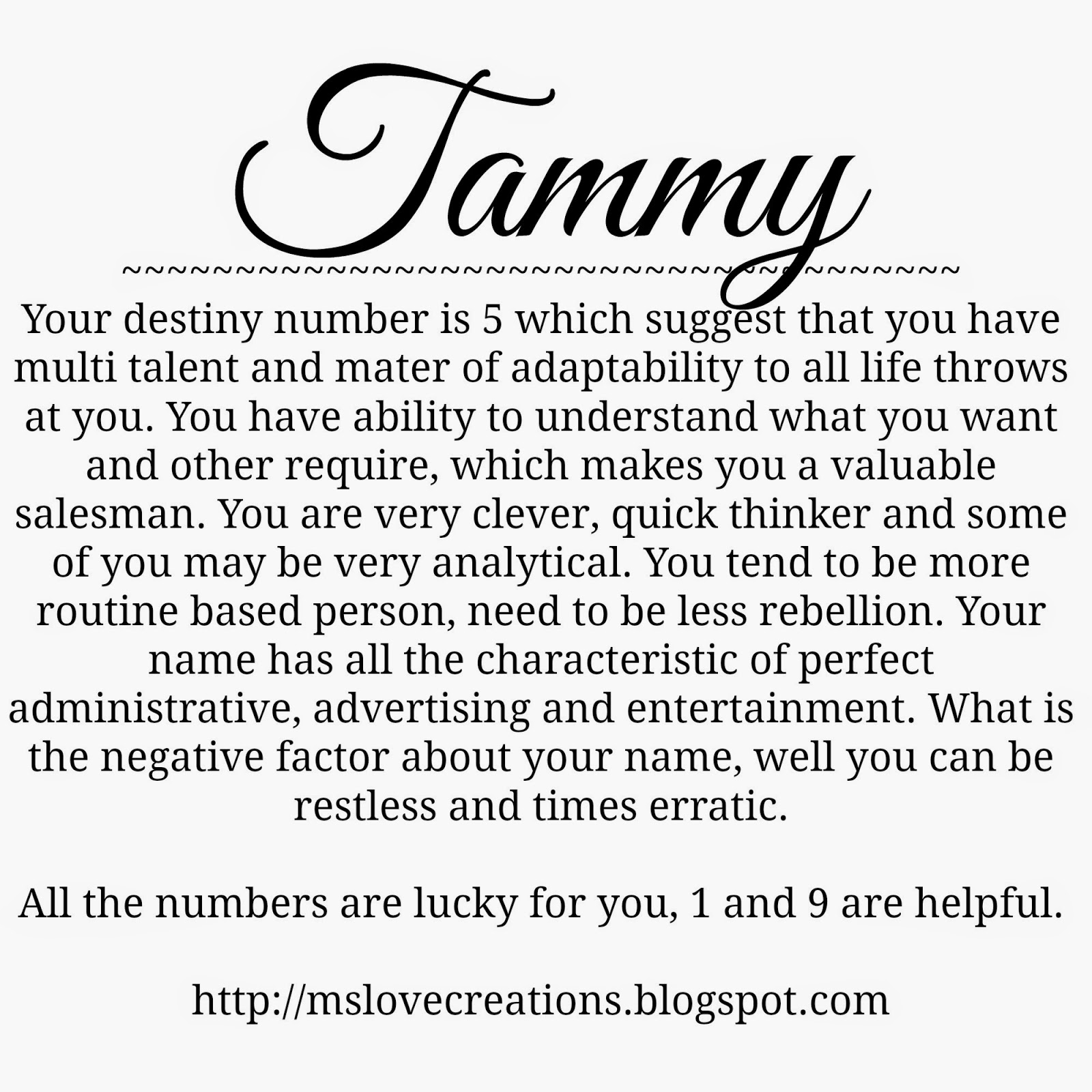 Tammy | MS creations