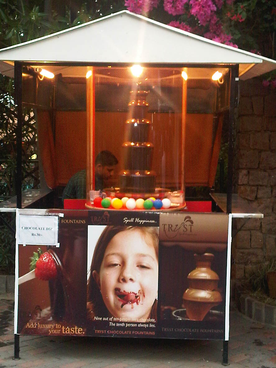 TRYST CHOCOLATE FOUNTAINS New look Kiosk at Wonderla, Bangalore
