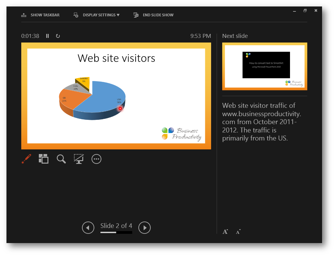 powerpoint 2013 presenter view