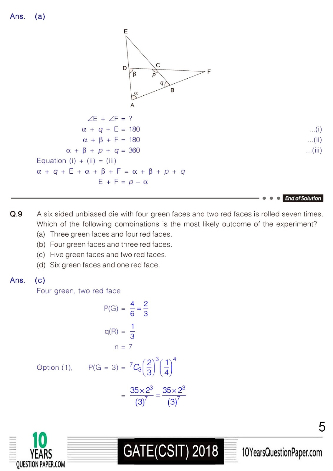GATE 2018 CS Solution of Question Paper 2018 solved gate cse question paper-05