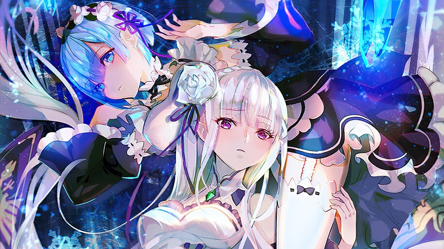 Rem, Emilia, Anime, Girls, Re:Zero, 4K, #4.2749