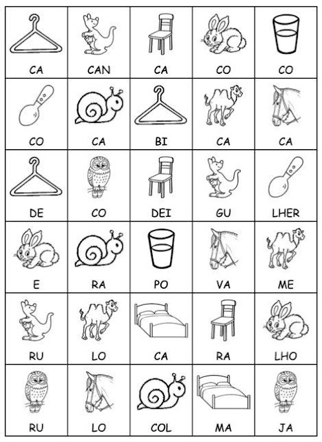 Formação de Palavras com Sílabas - Jogos Pedagógicos Formação de Palavras com Sílabas - Jogos Pedagógicos