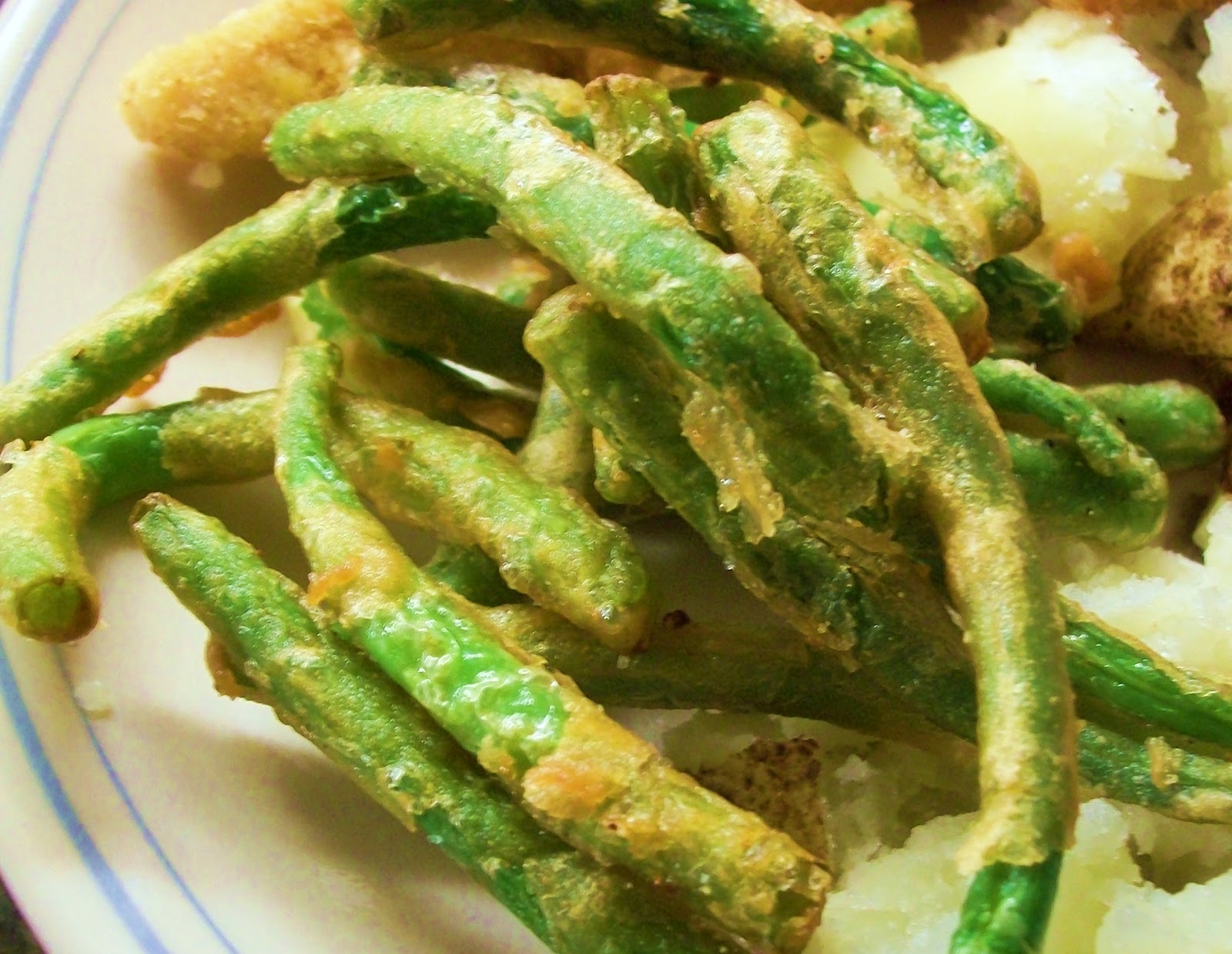 Living While Living Without Vegan and Wheat Free Fried Green Beans
