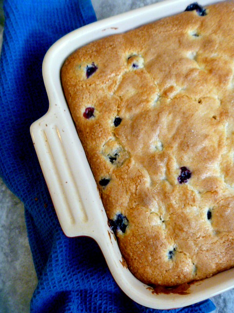 Buttermilk Blueberry Breakfast Cake - Perfect for Easter Brunch or a weekend breakfast - Slice of Southern