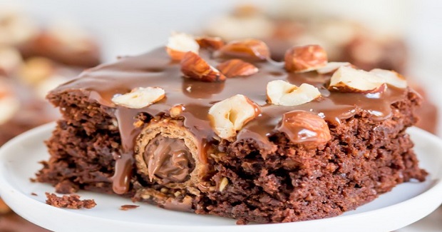 Ferrero Rocher Brownies With Milk Chocolate Garnache Recipe Ferrero Rocher Brownies With Milk Chocolate Garnache Recipe