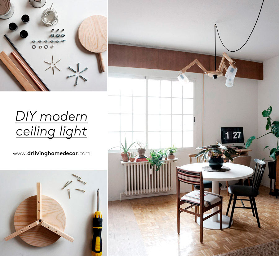 Diy modern ceiling light