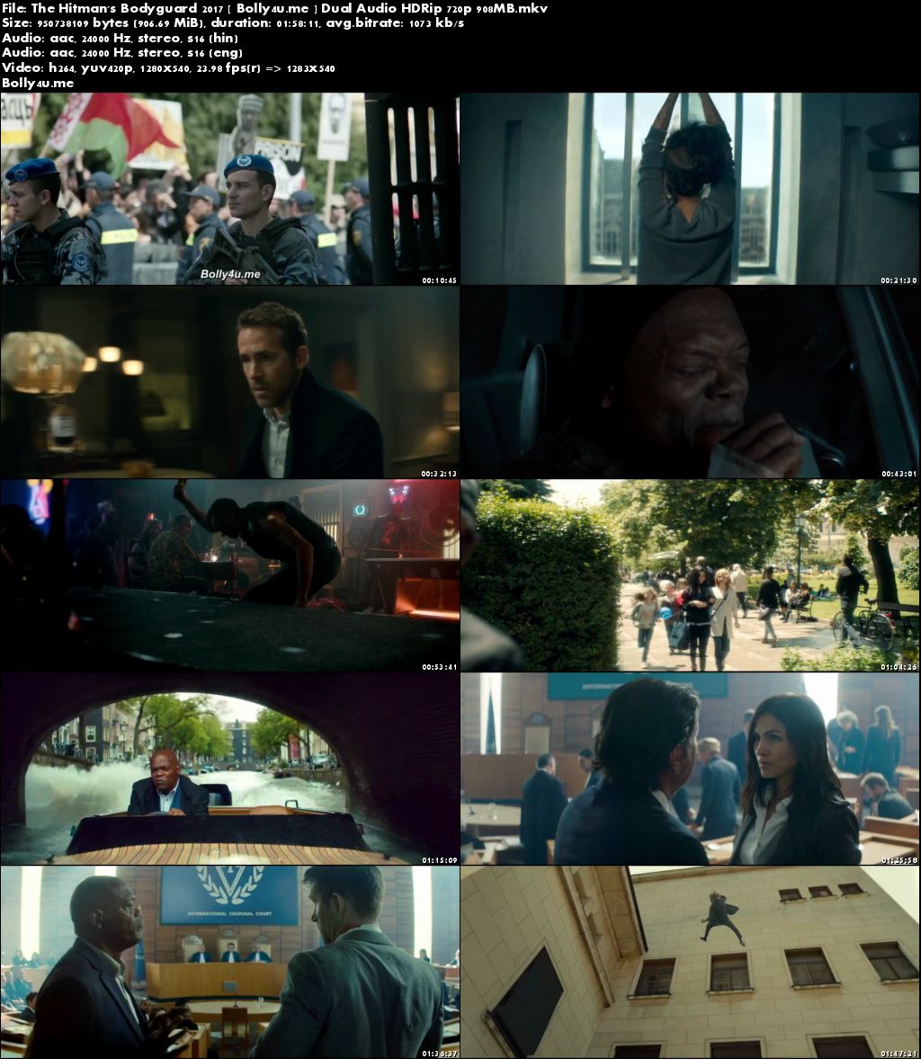 The Hitman’s Bodyguard 2017 HDRip 400MB Hindi Dual Audio 480p Download
