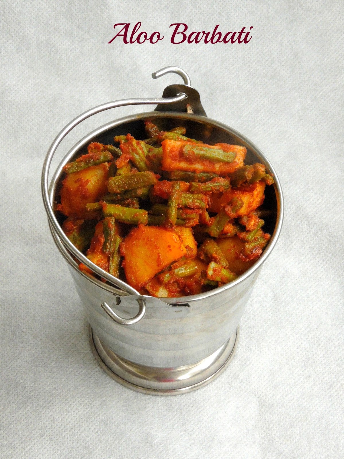 Aloo Barbati/Yard Long Beans & Potato Stir-fry | Cook N Click