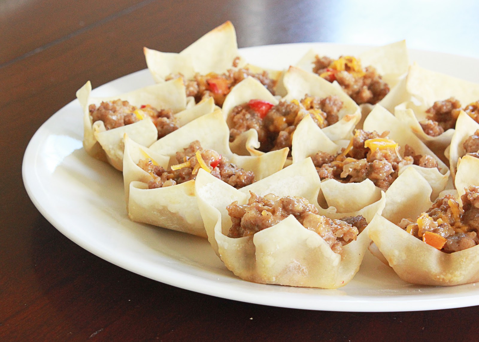 MBC Sausage Wonton Appetizers