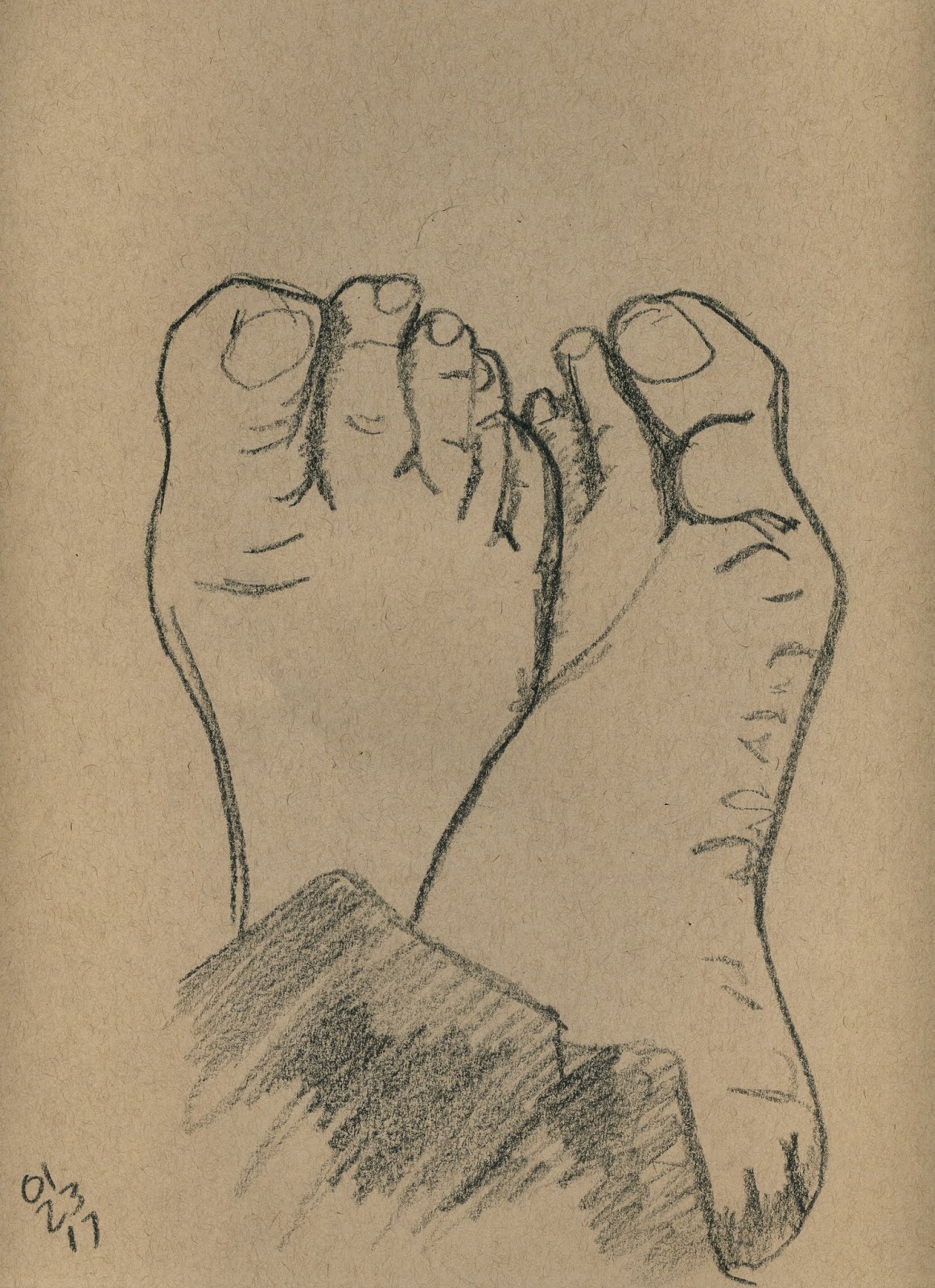 Scribbling With Spirit Practicing with my Feet