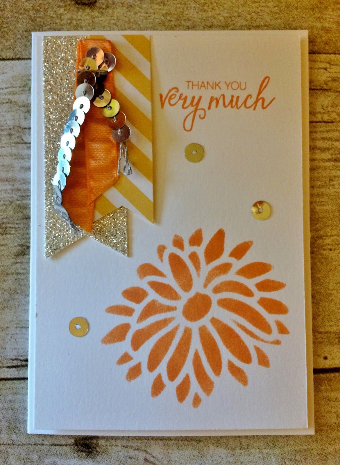 Kards by Kadie Stencil Card With DieCut Flower