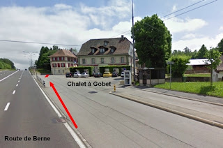 Ensuite direction Moudon - Berne, ceci jusqu'au grand parking du Chalet-à-Gobet