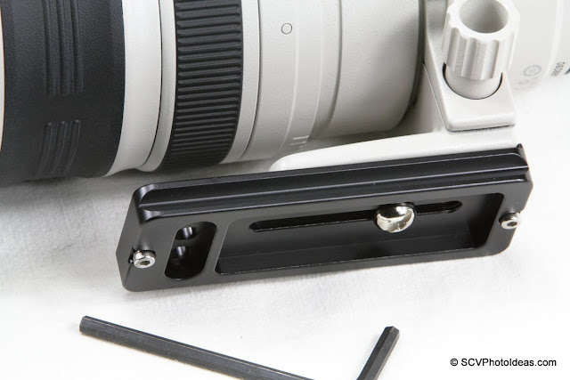 Desmond DLP-100 on Canon EF 100-400L collar foot closeup
