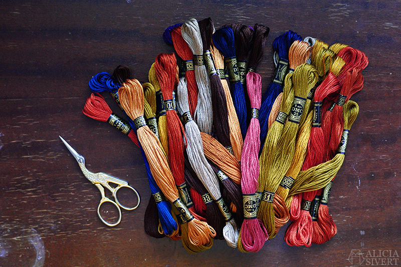 Embroidery floss, photo by Alicia Sivertsson.