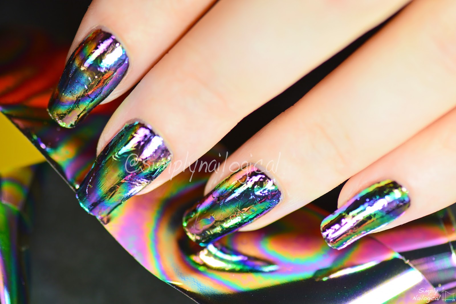 Simply Nailogical Oil spill / oil slick nails