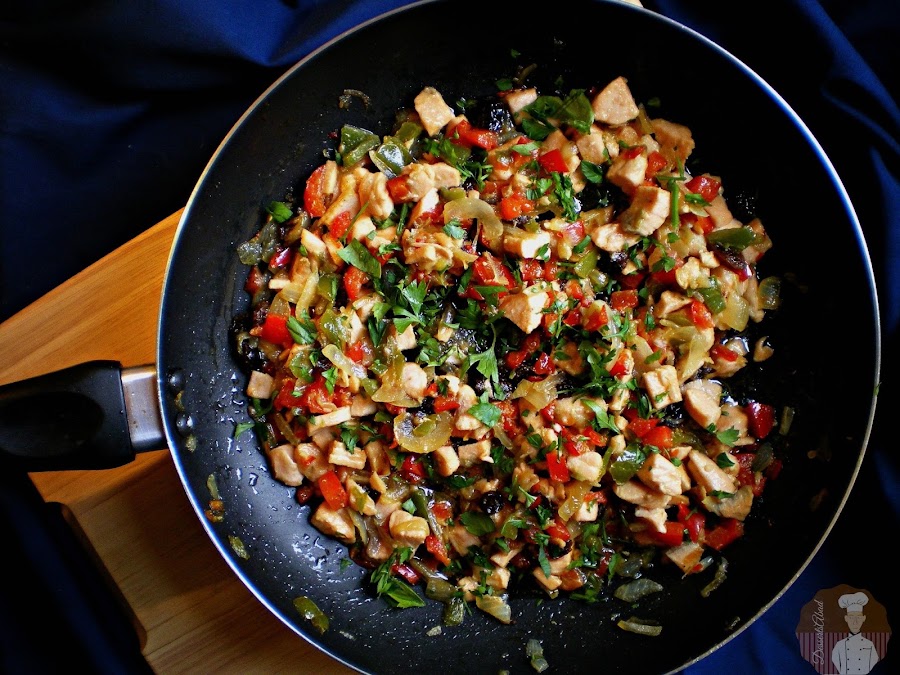 Calzone de salmon con verduras: Relleno