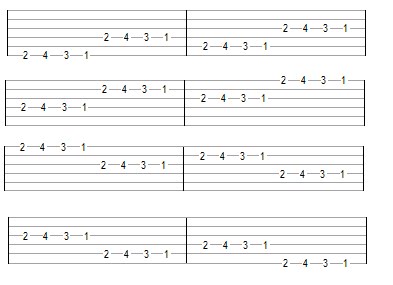 ejercicios de digitacion para guitarra