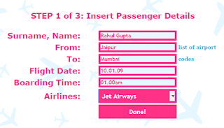 Insert Passenger Details