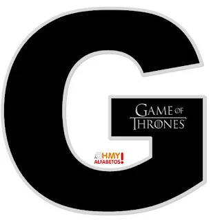 Abecedario con el Logo de Juego de Tronos. Alphabet with Game of Thrones Logo.