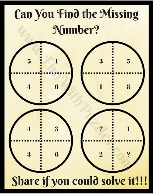 Mind Twisting Math Circle Number Puzzle Question