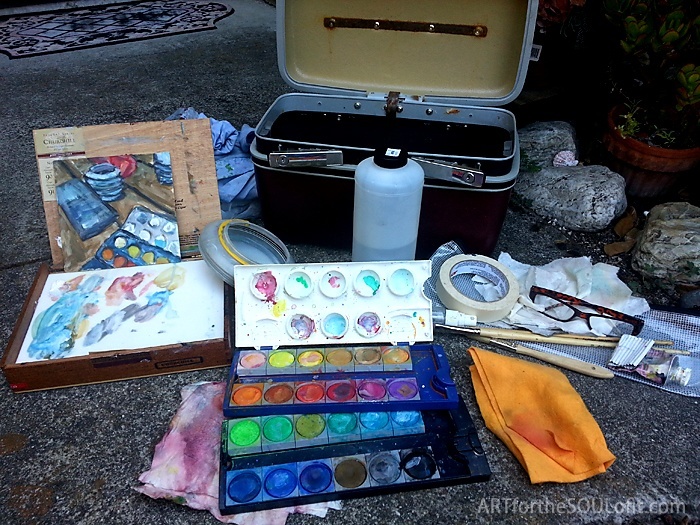 plein air painting kit with all supplies