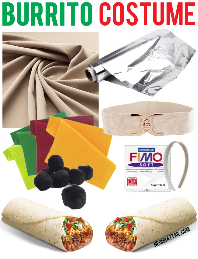 DIY Costume Idea Burrito Neon Rattail