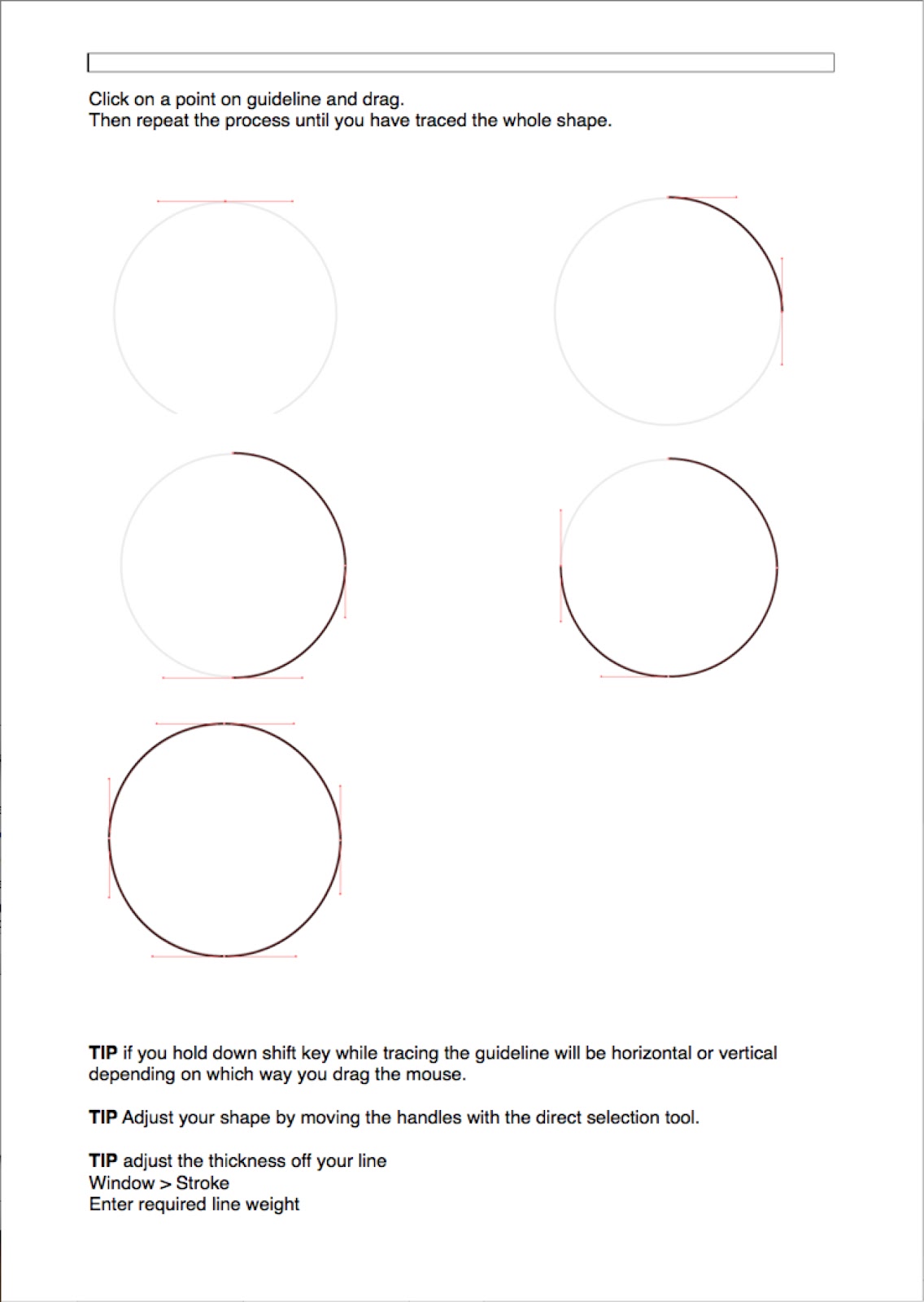 Intro to Digital Art 2013 Illustrator Tracing with the Pen Tool