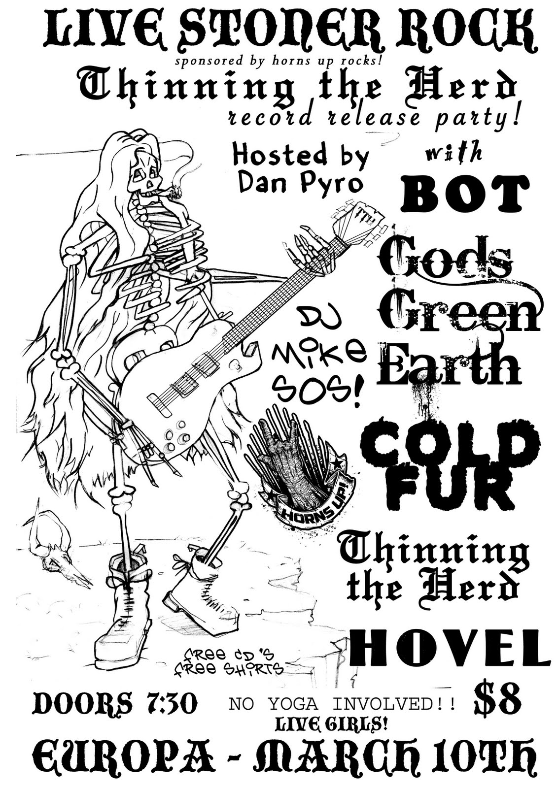 Horns Up Rocks 3/6/11 3/13/11