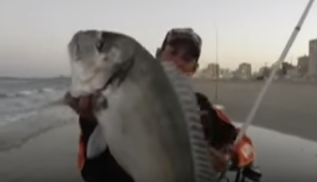 Τρελό βίντεο: 7 κιλά τσιπούρα με καλάμι από την ακτή