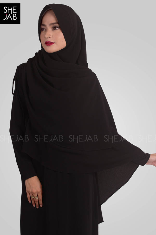 Khimar Syar'i Yoana Black