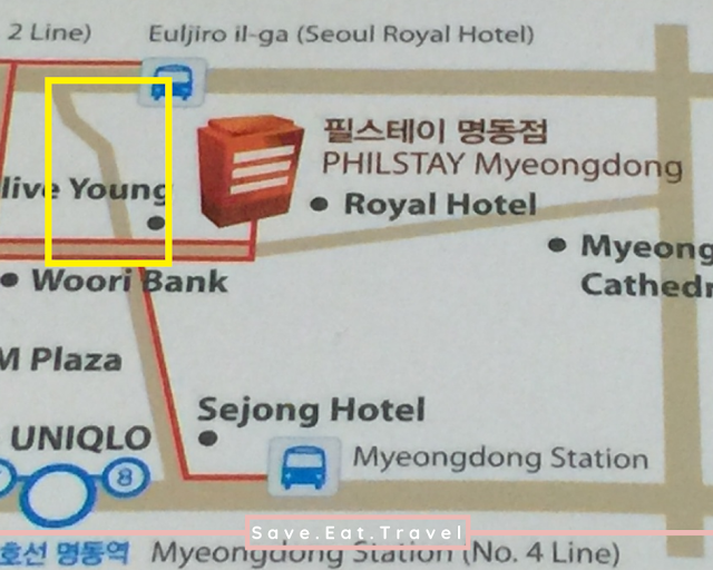 Map to Step Inn Myeongdong 1