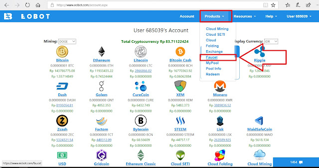 Panduan Pemula bermain cloud Mining di Eobot