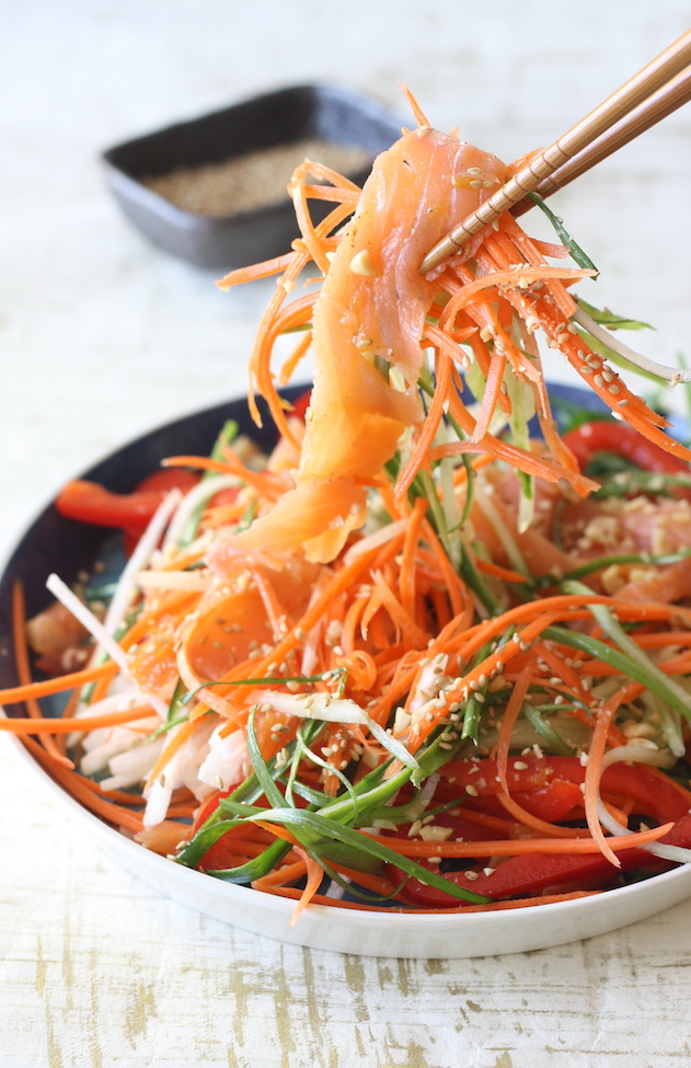 Chinese New Year Yee Sang Salad recipe by SeasonWithSpice.com