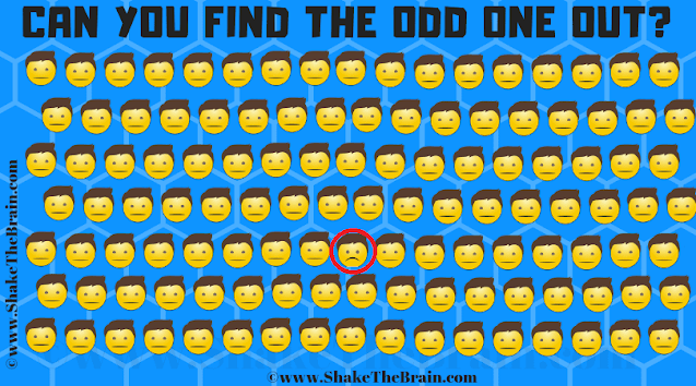 Answer of  Find The Odd Emoji Picture puzzle